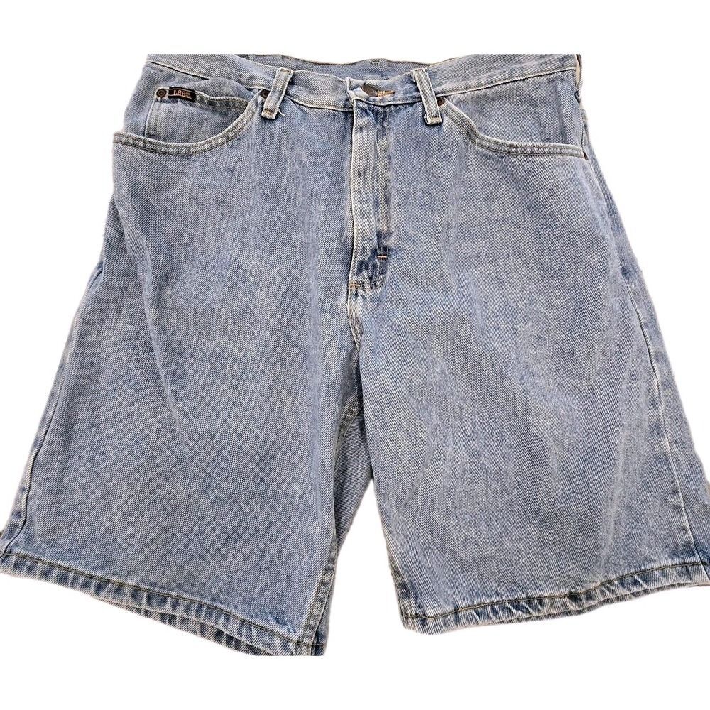 Lee Denim Shorts Mens 34 Vintage Y2K Blue Light Wash Regular Fit Jean Jorts